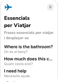 Targeta de la col·lecció Essencials per Viatjar