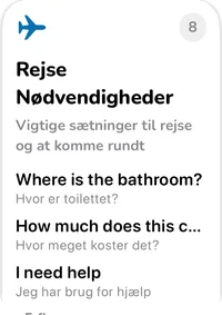 Samlingskortet Rejsenødvendigheder