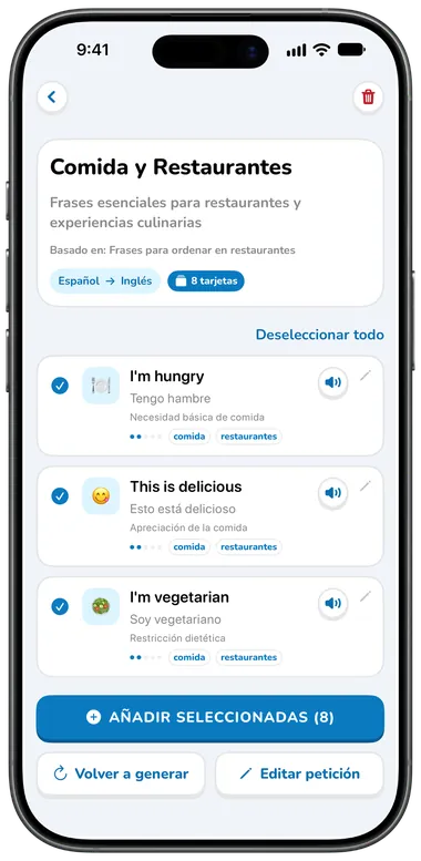 Colección Comida y Restaurantes generada con IA