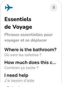 Carte de la collection Essentiels de voyage