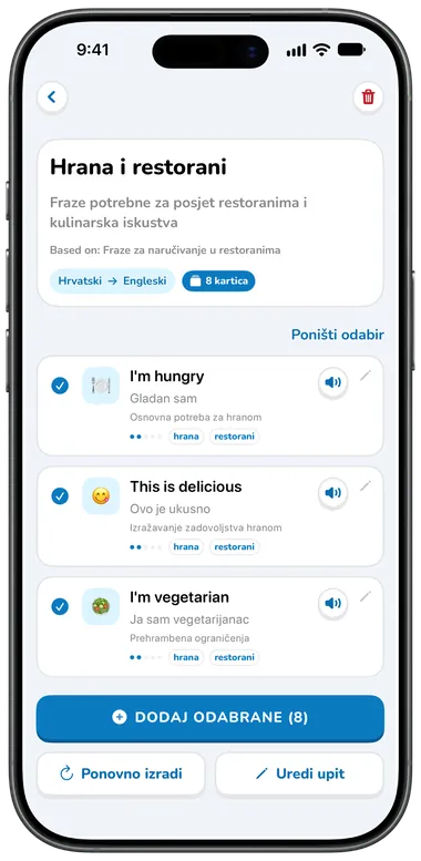 AI kolekcija Hrana i restorani