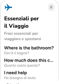 Carta della collezione Essenziali per il Viaggio