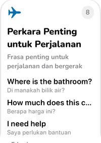 Kad koleksi Perkara Penting untuk Perjalanan