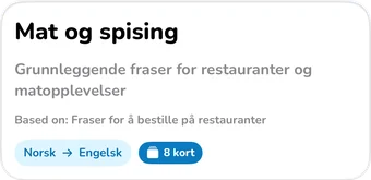 Topp på AI-samling: Mat og spising, grunnleggende fraser for restauranter og matopplevelser