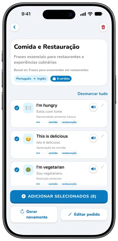 Coleção Comida e Restauração gerada com IA