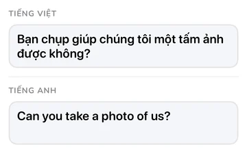 Khung cụm từ với câu tiếng Việt và bản dịch tiếng Anh “Can you take a photo of us?”