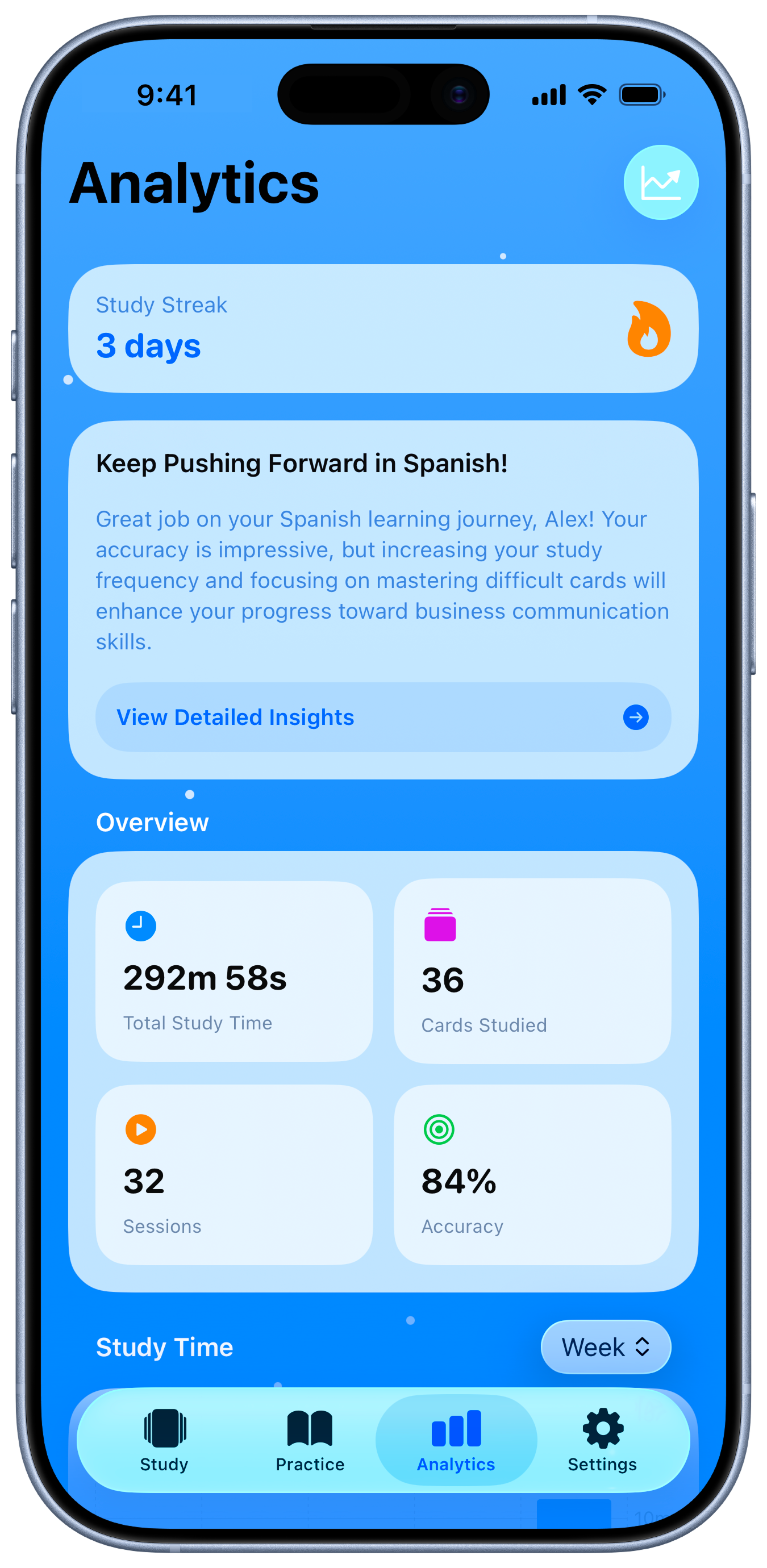 Track your learning progress and streaks